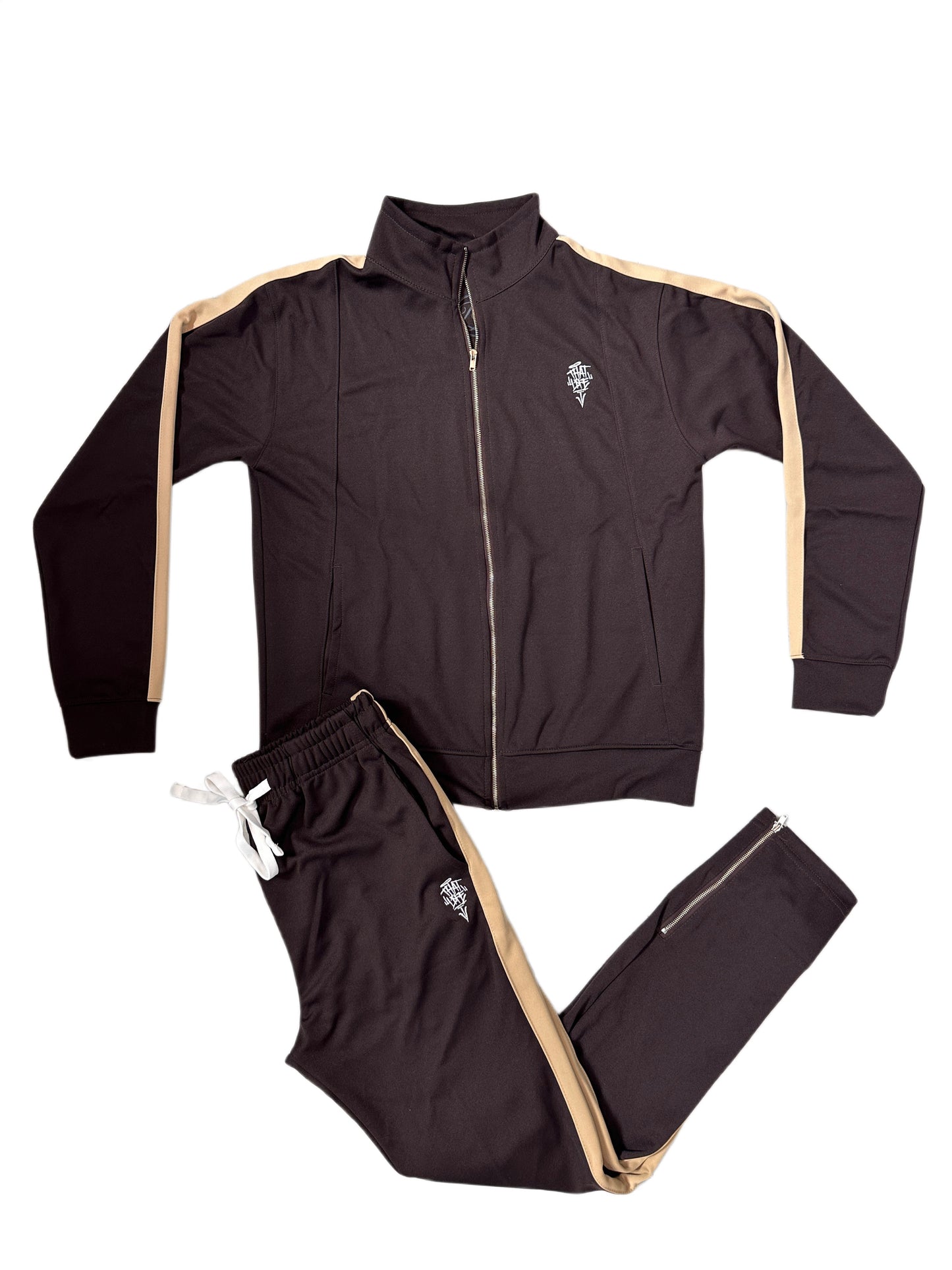 That Life Track Suit - Brown/Cream