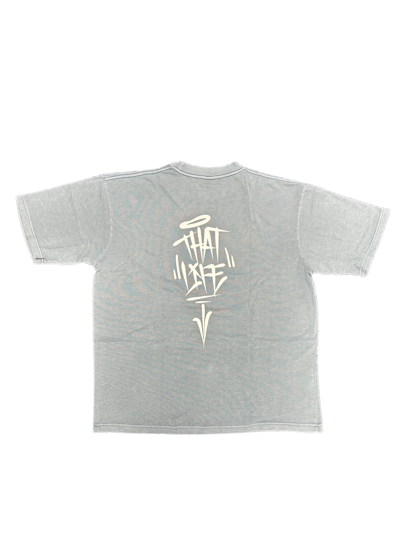 That Life Classic Tee - Dusty Blue/White