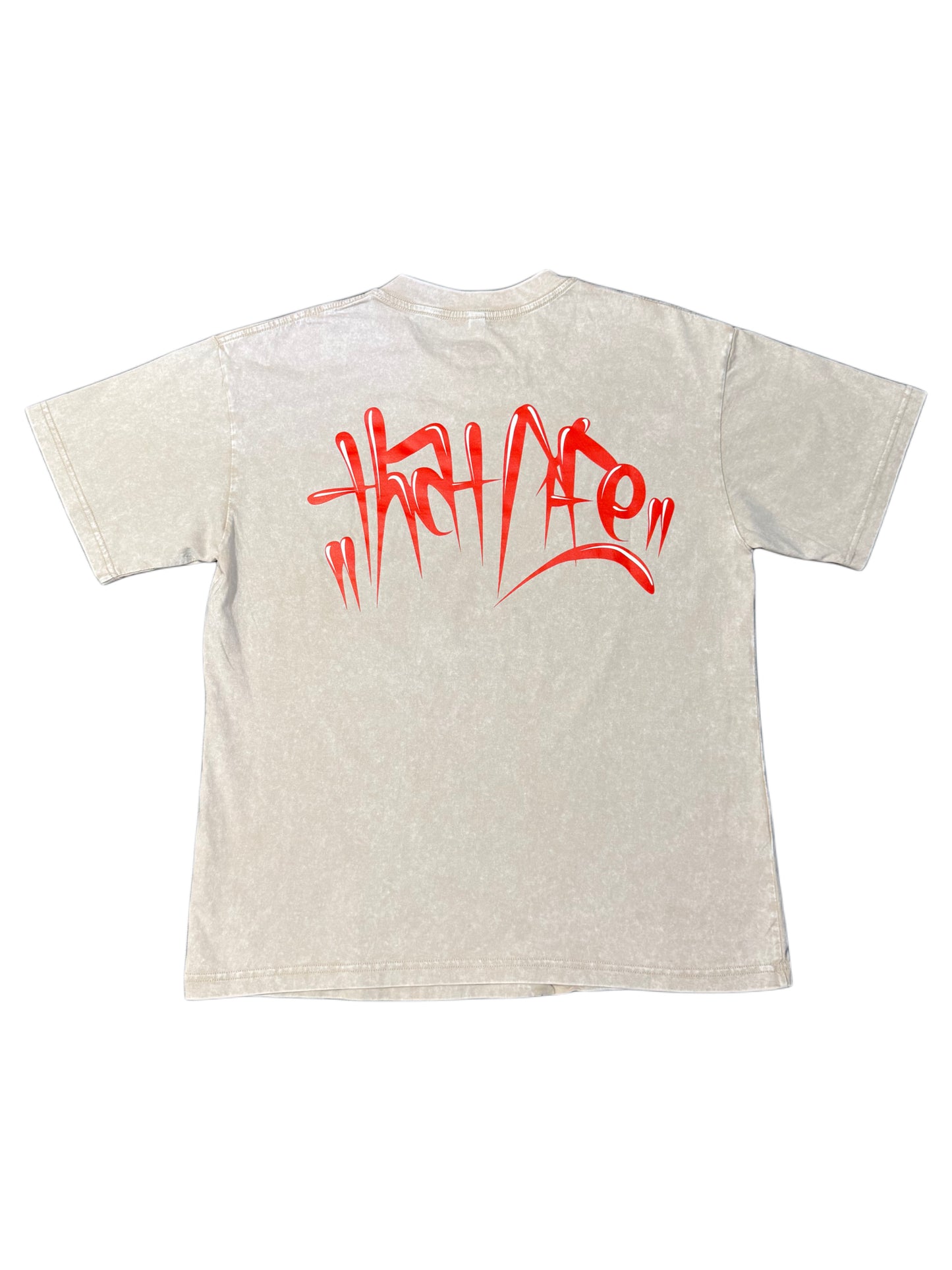 “..til the death of me” Tee - Vintage Bone/Red