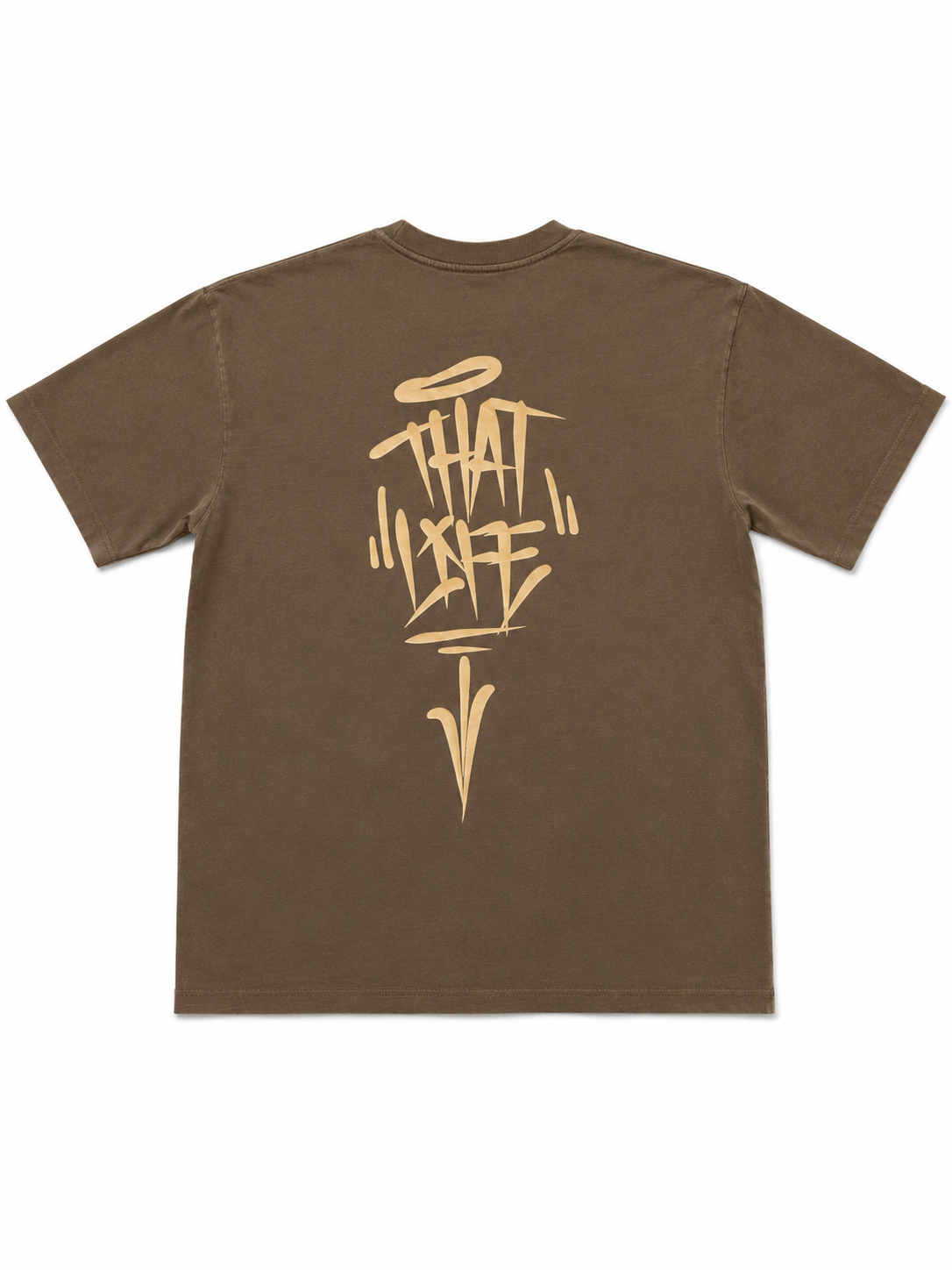That Life Classic Tee - Brown/Cream “Puff Print”
