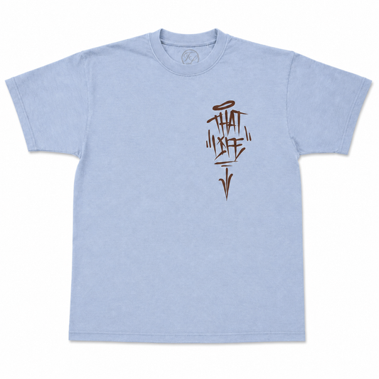 That Life Classic Tee - Vintage Light Blue/Brown