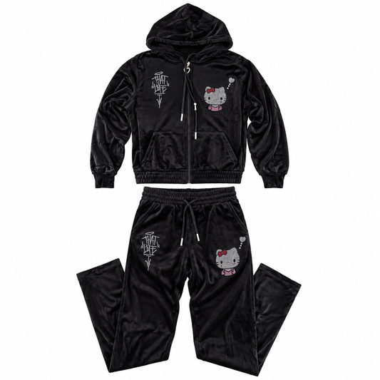 TL x Hello Kitty Suit - Black Rhinestone