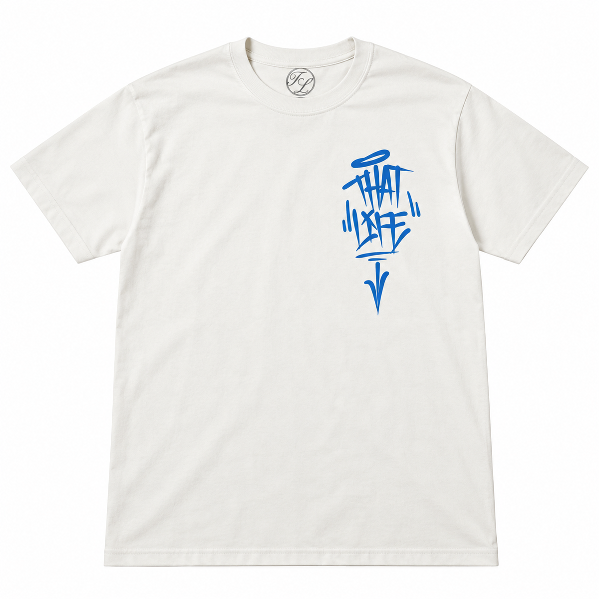 That Life Classic Tee (Puff Print) - White/Royal Blue