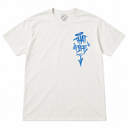 That Life Classic Tee (Puff Print) - White/Royal Blue