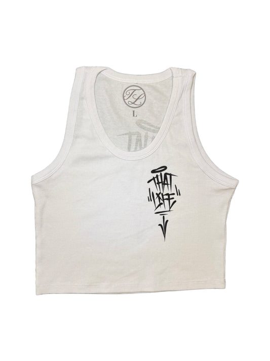 Women’s Cropped Tank Top - White