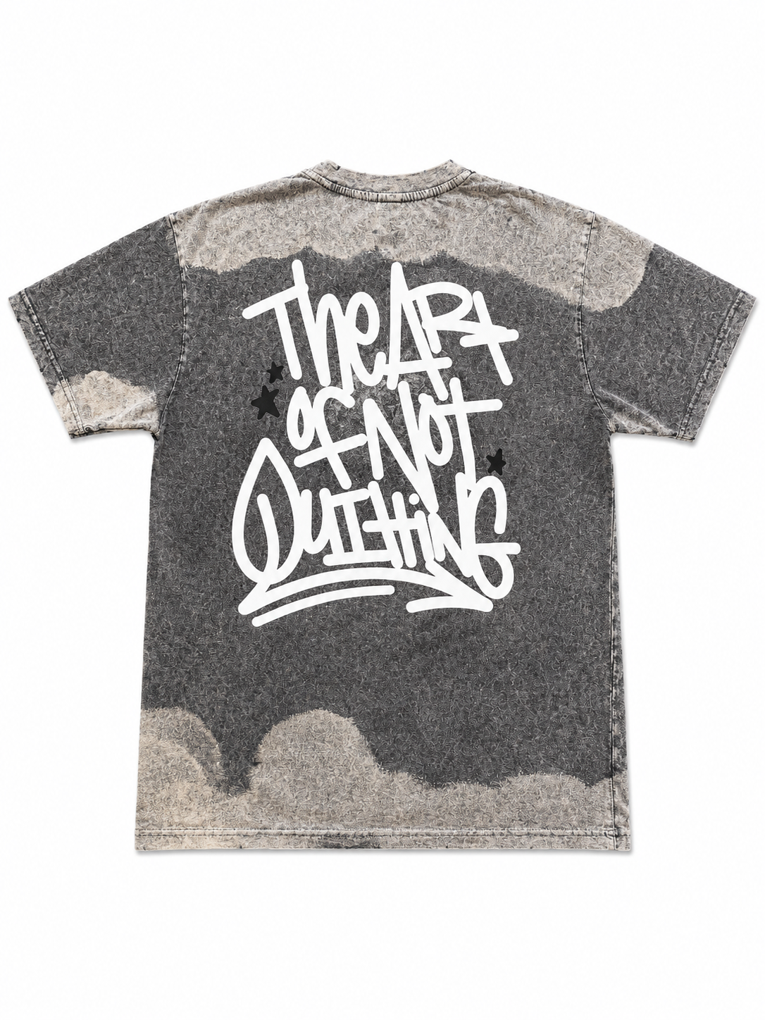 “The Art Of Not Quitting” Tee - Gray Paint/White & Black