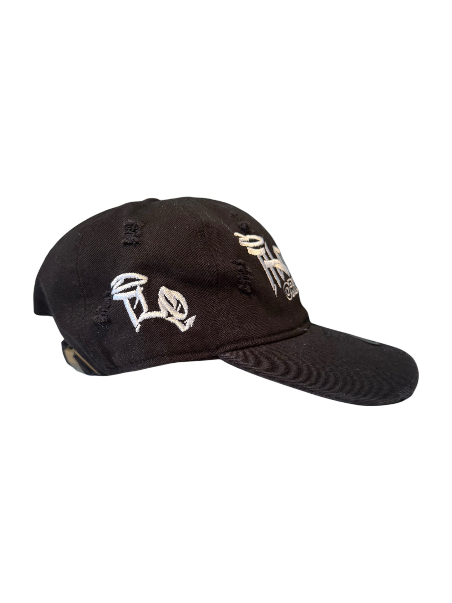 TLO Dad Cap - Black Distressed Denim