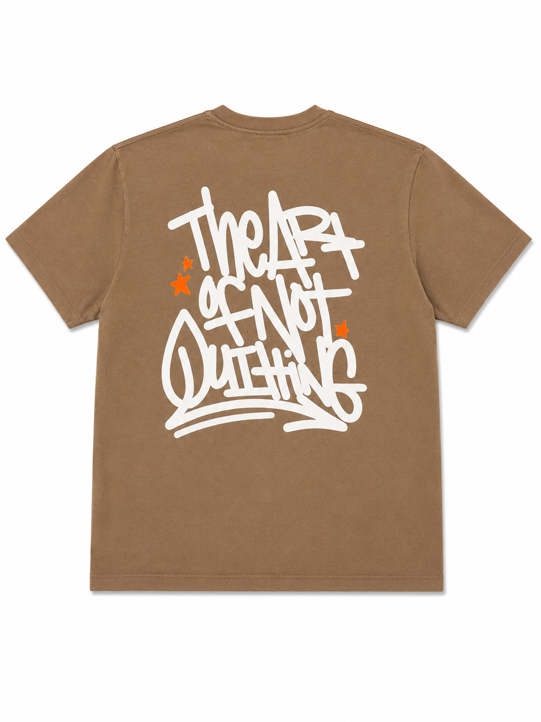“The Art of Not Quitting” Tee - Brown/Orange