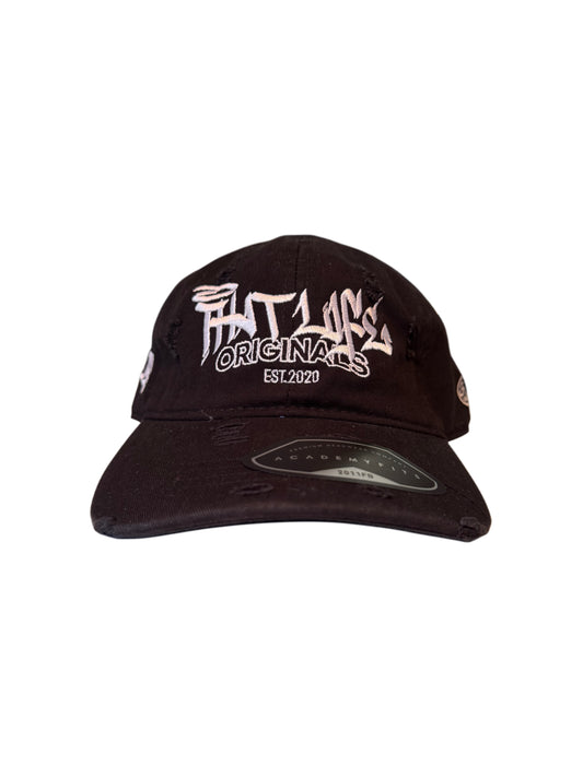 TLO Dad Cap - Black Distressed Denim