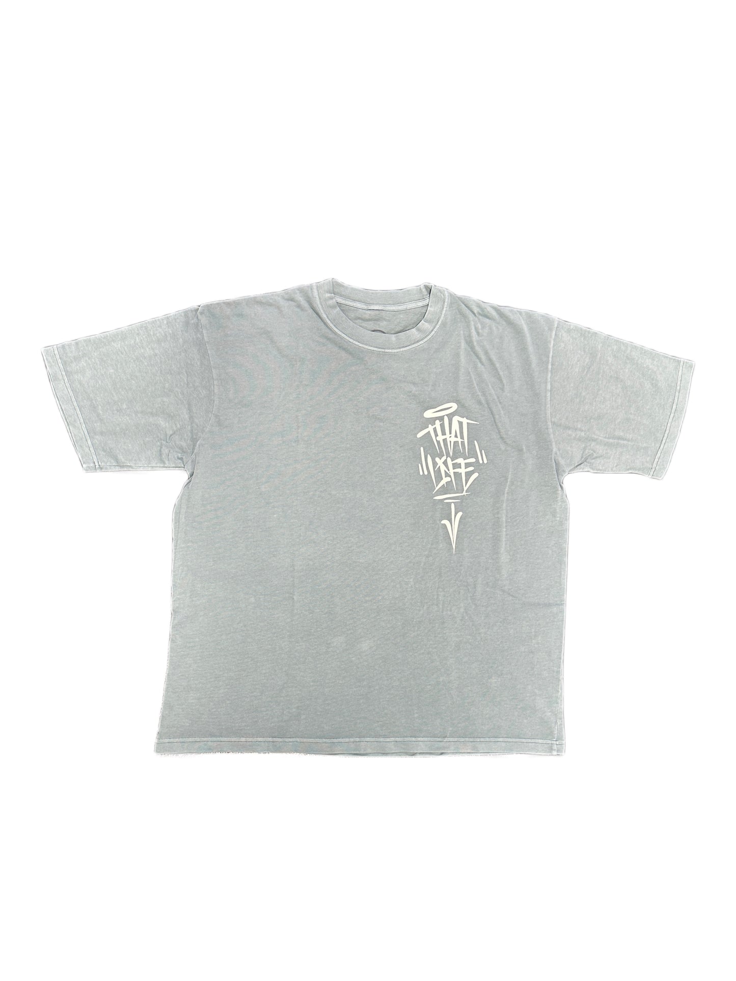 That Life Classic Tee - Dusty Blue/White