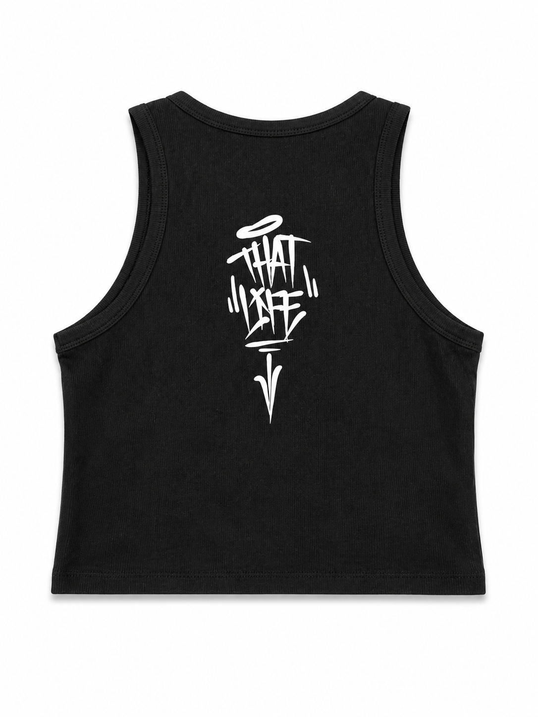 Women’s Cropped Tank Top - Black/White