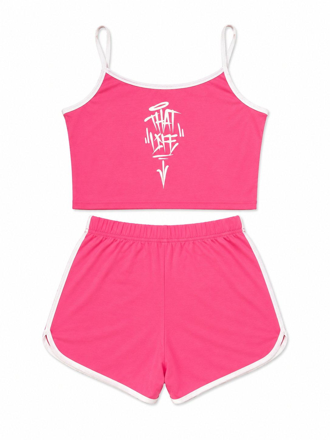 Ladies Summer Set - Pink/White