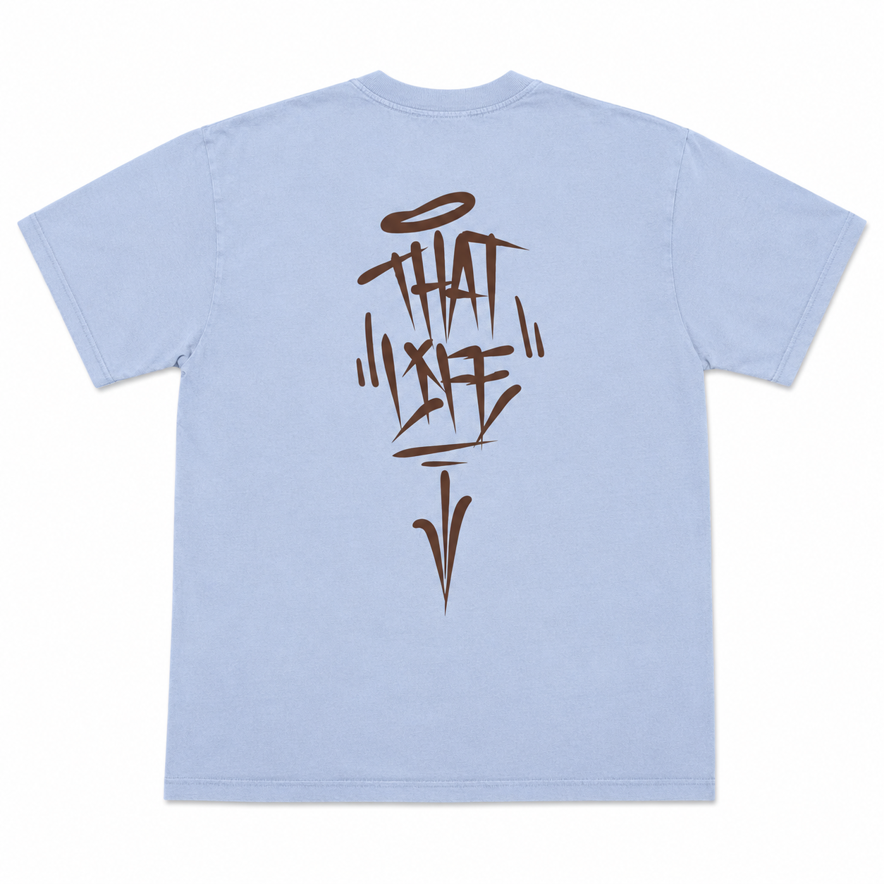 That Life Classic Tee - Vintage Light Blue/Brown