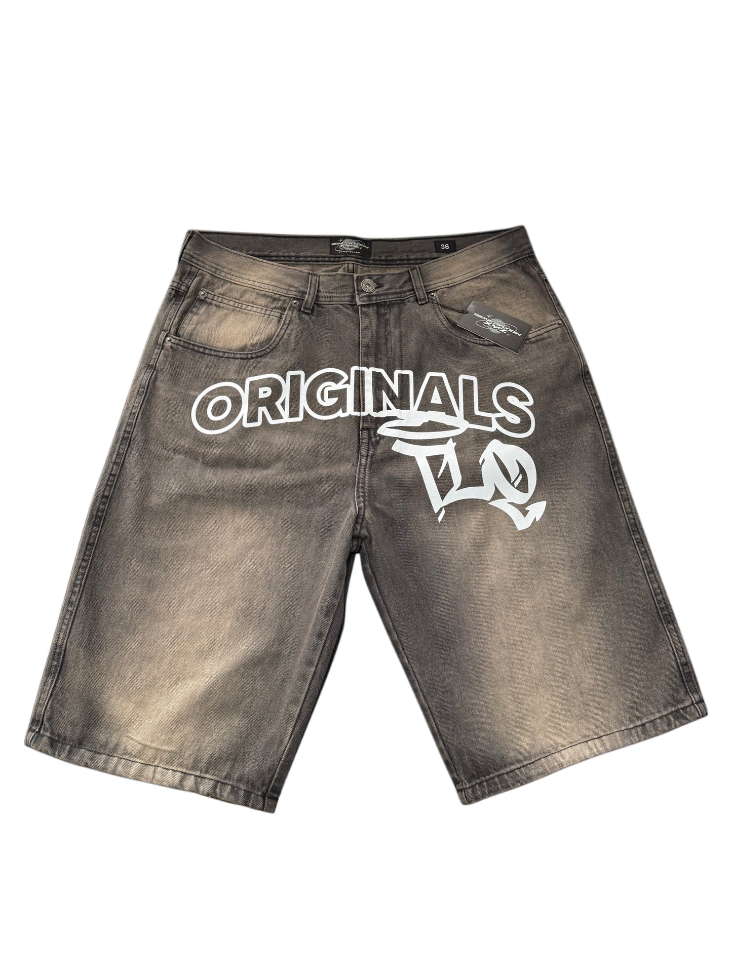 TLO X Generation XYZ Collab Denim Shorts - Graphite Wash