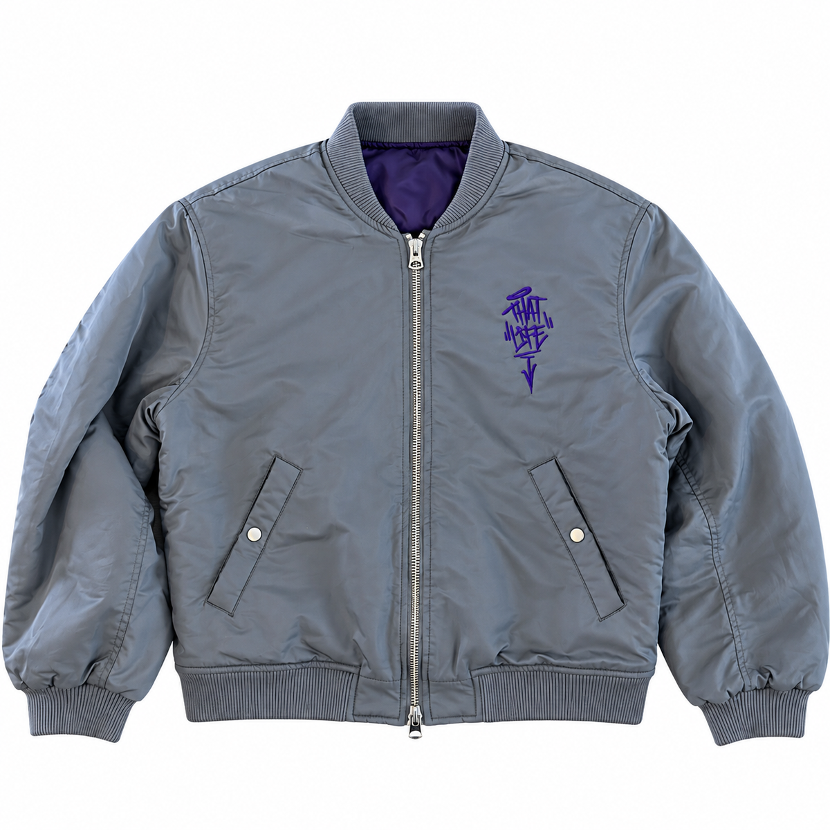 TL Bomber Jacket - Gray/Purple