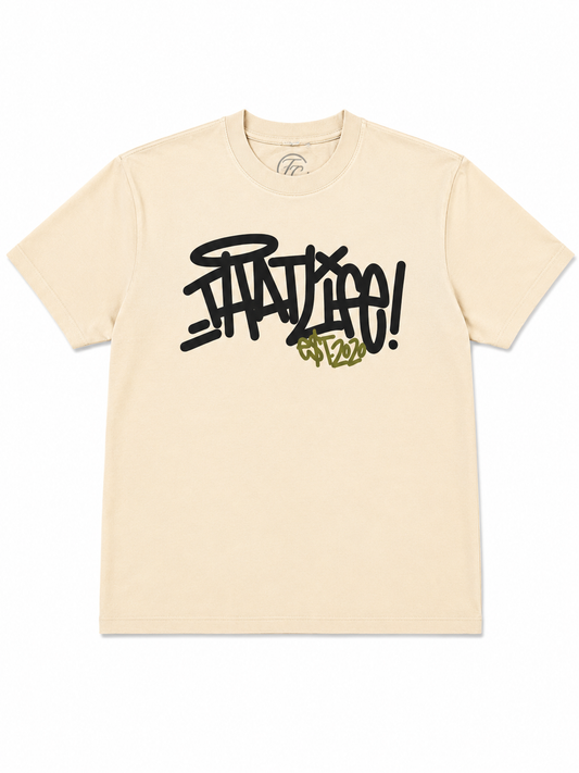 “The Art of Not Quitting” Tee - Cream/Olive