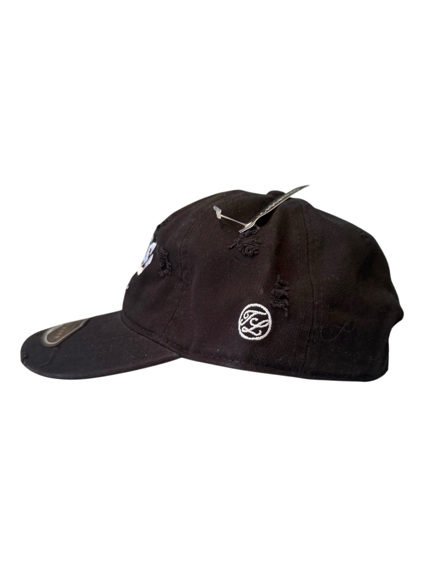 TLO Dad Cap - Black Distressed Denim