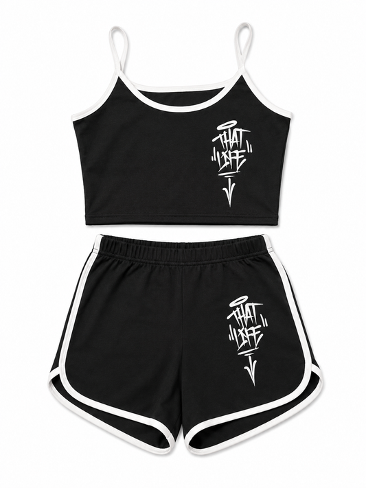 Ladies Summer Set - Black/White