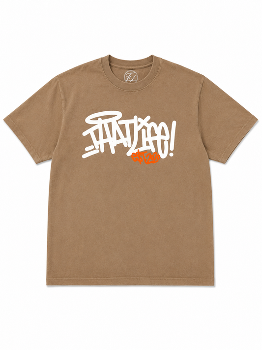 “The Art of Not Quitting” Tee - Brown/Orange