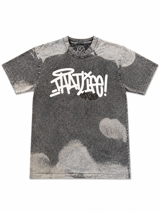 “The Art Of Not Quitting” Tee - Gray Paint/White & Black