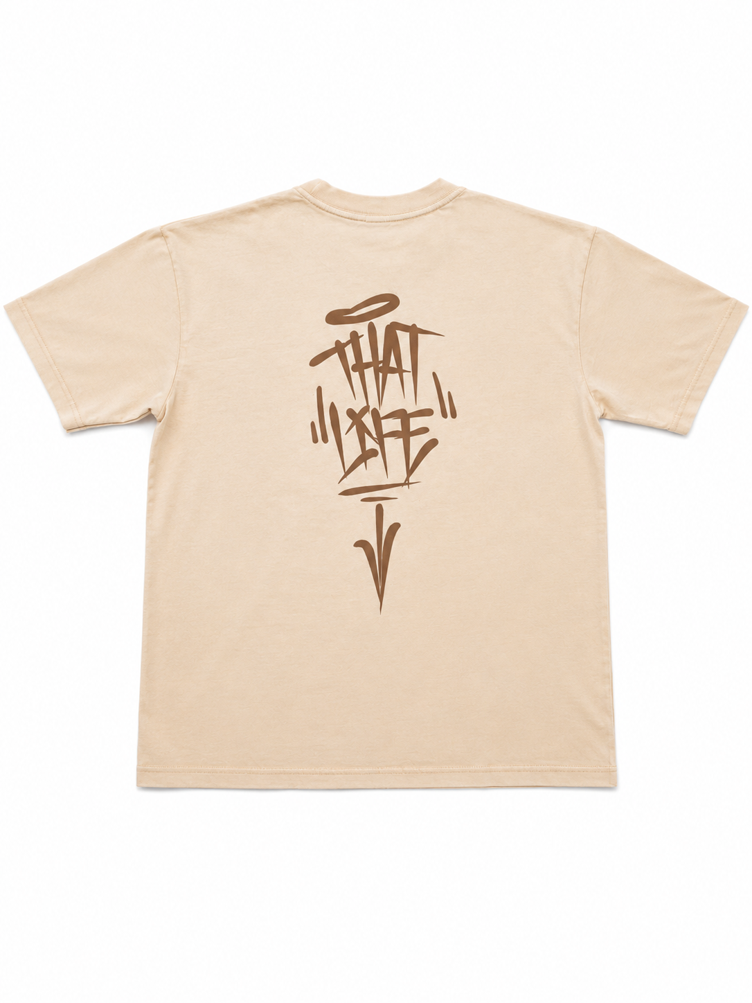 That Life Classic Tee - Cream/Brown “Puff Print”